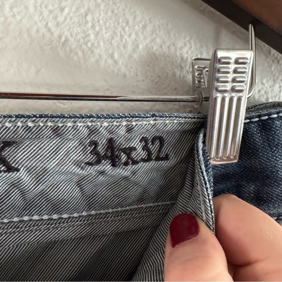 Buckle Black Jeans Distressed Denim Three Fit 34X32 Fade Stitching Medium Wash - Picture 14 of 16